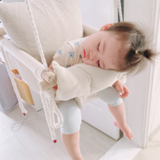 콩심이 실내 원목 아기 그네 네추럴 브라운 패키지, 네추럴 패키지