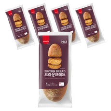삼립 브라운 브레드 60g 냉동 아웃백 빵 모닝빵 부시맨브레드 식전빵, 5개