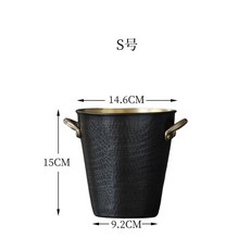 버켓 와인 쿨러 황동 아이스버킷 바스켓 맥주 구리 버킷, 구리 아이스버킷 S., 1개