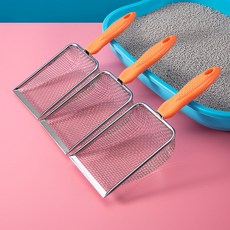 델라무드 고양이 모래삽 화장실 소형 3종 세트, 주황, 1개