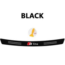 Quattro Q3 범퍼 Q2L B7 스티커 TT A3 후면 탄소 B6 A4 아우디 트렁크 B8 보호 S3 A1 1Pcs 섬유 Q5 Sline 자동차 B5 A7 A8 A5, 90x7cm, Sline black, 1개