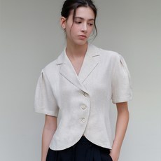 아워코모스 comos 1181 unbalanced half line shirt (beige)