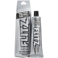 Flitz Metal Polish and Cleaner Paste Also Works o Flitz 금속 광택제 및 클리너 페이스트 플라스틱 유리 섬유 알루미늄 보석 스, 1개, 49.9g, 1개