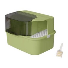 고양이 화장실 쓰레기통 점보 변기 샌드박스 소형 및 대형 애완 용품, 1개, green