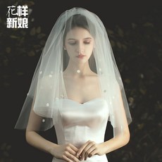 해외발송 [웨딩 면사포]2020 새로운 짧은 슈퍼 요정 작은 꽃 금속 머리 빗 한국 스타일 유럽과 미국의 결혼식 신부 매듭-24119