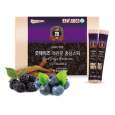 국산 100% 야관문 홍삼 스틱 12g 30포 굿데이즈 부모님 면역력 건강 선물세트, 야관문 홍삼스틱 30포, 1개