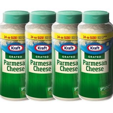 Kraft 100% Grated Parmesan Cheese Shaker 크래프트 100% 강판 파마산 치즈 셰이커, 680g, 4개