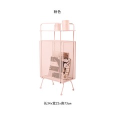 북유럽 미니멀 거실 책장 랙 침실 침대 옆 테이블, 핑크