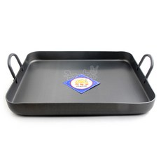 경질 사각본철 철판 닭갈비팬 곱창팬 사각철판 업소용 3종, 1개, 대-565x365x67