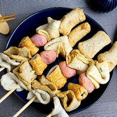 [진짜배기 부산어묵] 캠핑용 쫄깃한 프리미엄 모듬어묵꼬치1kg 10꼬치 (냉동) 밀키트