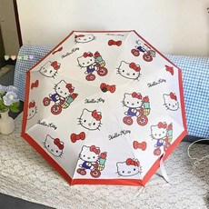 귀여운 산리오 헬로 키티 UV 우산 디지털 인쇄 접이식 보호 햇빛가리개 비 학생 자동 10050065333337561