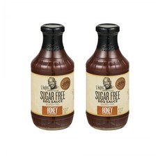 G Hughes G휴즈 슈가프리 비비큐 소스 허니 510g 2팩, 2개