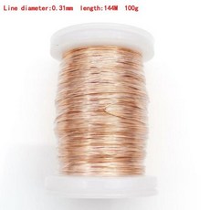 0.1mm 0.2mm 0.4mm 0.5mm 1mm 1.3mm 구리 와이어 자석 와이어 에나멜 구리 권선 코일 구리 와이어 권선 와이어 무게 100g, [06] 0.31mm 100g