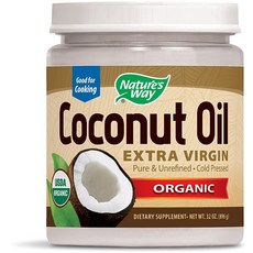 Nature's Way 516980 유기농 엑스트라 버진 코코넛 오일순수 냉압착 GMO 프리 글루텐 프리947.2g32온스
