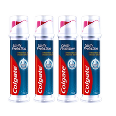 충치예방 콜게이트 그레이트 레귤러 플레이버 펌프치약 130g Colgate Great Regular Toothpaste Pump 130gx4 임냄새치약 펌핑치약 불소치약, 4개