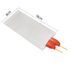 회오리 감자 봉투 간식 A형 종이 튀김 식품 8x18CM 누런 1개 유산지 백지
