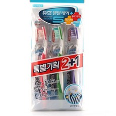 유한 덴탈케어 센서티브 2단 배열모 칫솔 2+1입, 1_New