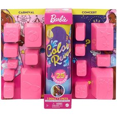 Barbie Color Reveal Doll Set with 25 Surprises Including 2 Pets & Day-to-Night Transformation: 15 Mystery Bags Contain, 단일옵션
