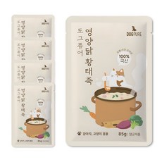 도그퓨어 황태죽 전복죽 85gX5개 강아지 고양이 정직한 국내산 영양죽, 85g, 5개