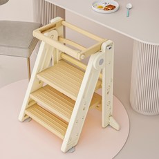 아기 러닝타워 키친헬퍼 키친 스텝스툴 유아 주방놀이 접이식 사다리 디딤대 원목, D, 1개