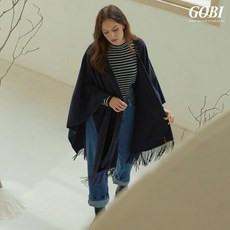 [런칭가 399000원]고비(GOBI) 캐시미어 100 우븐 케이프 판초