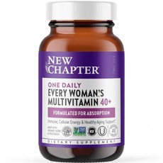 뉴챕터 멀티비타민 남성용 50세이상 데일리 프로바이오틱스 72개입 (792752), 48 Count (Pack of 1), 1개, 48정
