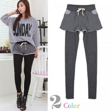 JLONE 반레깅스 JE-2 BOTTOM 티셔츠 홀리건 W36C717 Leggings 여성옷 의류 패치 라운드티 기모 바지 레깅스 치마레깅스