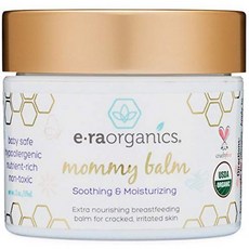 Era Organics Soothing Nipple Cream for Breastfeeding Moms 59 ml. 100％ Natural USDA Certified Organic Healing Balm for Chapped Irritated Sensitive S, 단일상품