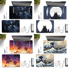 기타노트북액세서리 Mac사과 필기노트 스티커 air13.3inch컴퓨터 pro전체 macbook보호 15케이스 13보호필름 11아이디어 개성 전신 전면덮개 기체 키보드 버튼 부착, T18-YT-129화이트 운석 ACD삼면