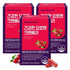 뉴트리원 요로건강 면역력 크랜베리 슈퍼푸드 유해균 억제 도움 건강기능식품 + 활력환, 3box(3개월분)