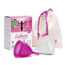 Charlie Banana 순면생리대 오버나이트 면 안전한생리대 영국배송 세트 two ybera cups contro pa사이즈 choice -74804, Taglia 1, 단일옵션