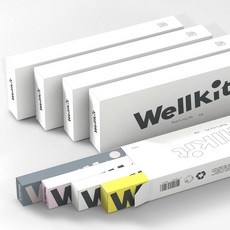 [Wellkit] 웰킷 칫솔 온가족 친환경 프리미엄 치과칫솔 생분해 PLA 칫솔 치실이 필요없는 육식칫솔, 5개, 4개입 - weissdac