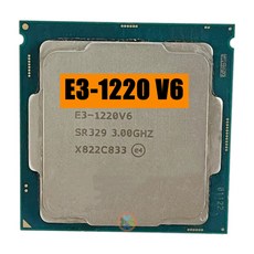 Xeon E3-1220V6 CPU 쿼드 코어 E3 1220 V6 프로세서 3.00GHz 8M 72W LGA1151 E3-1220, 한개옵션0