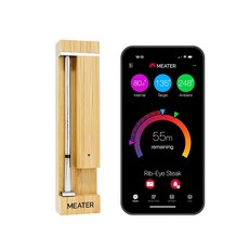 [신상] MEATER 2 Plus: 1000°F에서 직접 가열 구이 스마트 고기 온도계 엑스트라 롱 블루투스 범위 100% 방수 정밀 조리 멀티 센서 인증 보정 BB, 1개