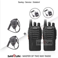 1/2/3/4/6PCS Baofeng BF-888S 워키 토키 햄 2 웨이 라디오 UHF 400-470MHz 888s 핸디 휴대용 bf UV 5R 82, 21 2PCS-EU-2MIC, 1개