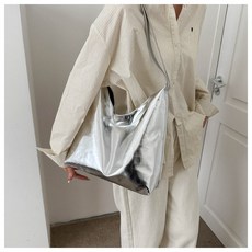 키치넬라 모던 실버 골드 숄더백