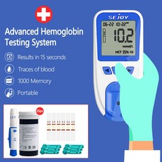 광학 헤모글로빈 측정기 분석기 25 개 테스트 용지 및 바늘 HB 용 빈혈 모니터, [01] detector 25pc Test, 1개, 1개입