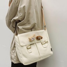 kirahosi 데일리 여성 에코백 크로스 숄더백 캔버스 가방 130호+덧신증정
