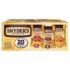 [미국직배송]스나이더스 프레첼 3가지맛x18개입 믹스 Snyder's of Hanover Pretzel Pieces Variety Pack, 1개