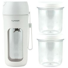 투믹서 초소형 휴대용 무선 텀블러 믹서기 6중 칼날 팡팡 헬시메이커 350ml, 화이트