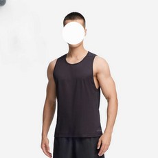 남성 마라톤싱글렛 초경량 육상부 오리지널 베이직, 블랙  XL