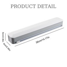 가정용 주방 랩 커터기집착 필름 커터 슬라이드 있는 재사용 가능한 식품 랩 디스펜서 주방 벽걸이 흡입, 1개