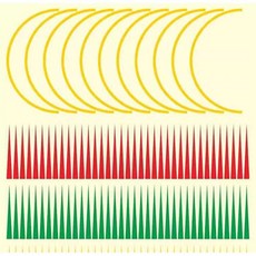 압력 게이지 화살표 스티커 포인터 레드 그린, 하프아크 100MM 옐로우(51개) - 중간압체크