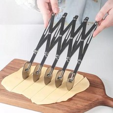 피자 롤러 베이킹 간격 절단기 롤링 나이프 커팅기 수동 커터 스틱 나이프 크러스트 파이, 1개