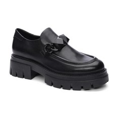 ASH LEROY BLACK CHAIN PLATFORM LOAFER