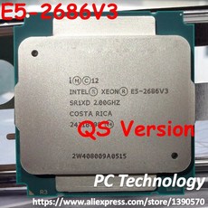 인텔 제온 QS 버전 E5 2686V3 CPU E5 2686 V3 프로세서 2.0GHz 18 코어 45MB LGA2011-3 120W E5-2686V3