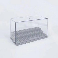 까마느 아크릴 레고 진열장 전시 거치대 케이스, 1개, 그레이