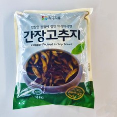 착한 간장고추 4kg 국내생산 대용량 장아찌 절임반찬, 1개