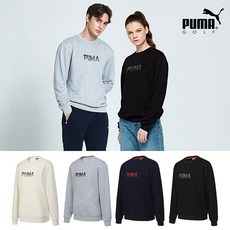 푸마 골프 [PUMA] NEW 푸마골프 남여공용 로고포인트 맨투맨 4컬러 택1