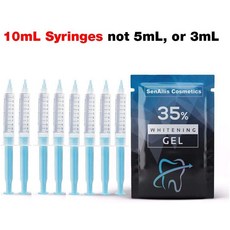 여덟 8 거대한 10ml 주사기 세날리스 화장품 치아 미백 젤 80ml 35 ％ 젤 주사기 치아 미백 스트립보다 빠르고 효과적 하이 스마일 치아 미백 키트와 호환되는 젤 리필, One Color, One Size